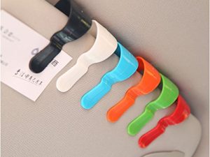 YOUNGFLY 4Pcs Multi-Purpose Car Vehicle Visor Accessories Sunglasses Glasses Card Pen Holder Ticket Clip Universal