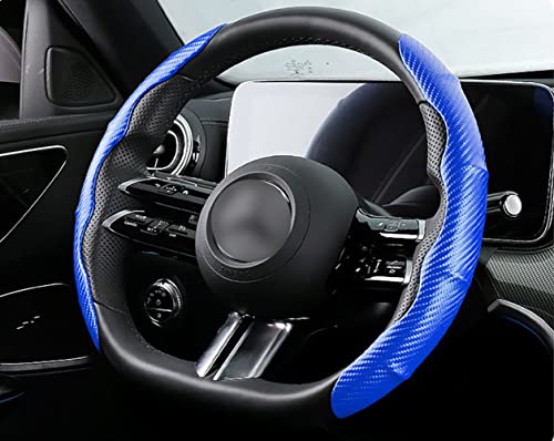 Vacallity 2 Packs Carbon Fiber Pattern Steering Wheel Cover Vacallity 2 Packs Carbon Fiber Pattern Steering Wheel Cover