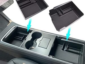 Tesla Model 3 Model Y Accessories Center Console Organizer Tray Armrest Hidden Cubby Drawer Storage Box ABS Material for Tidy Collection of Documents