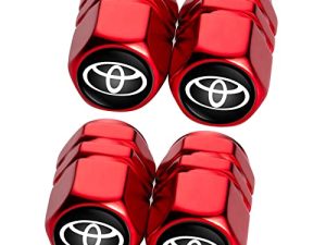 4 Pcs Metal Car Tire Valve Stem Caps Replacement for Toyota Avalon Camry Yaris Prius Corolla RAV4 Highlander Car Tire Air Caps Cover