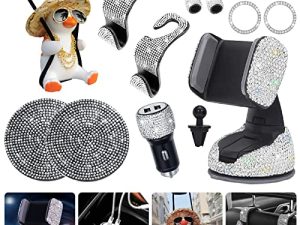 Lanvee Bling Car Accessories Set for Women