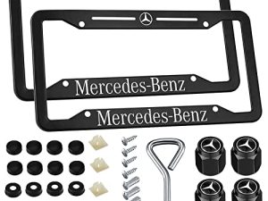 2PCS License Plate Frames for Mercedes Benz