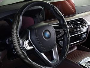 New Carbon Fiber Texture Steering Wheel Cover for Women&Man