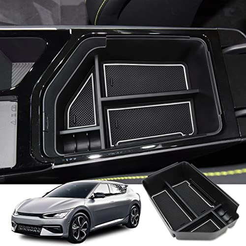 MARCHFA Center Console Organizer Tray Compatible for 2022 2023 Kia EV6 Accessories Armrest Box Tray Organizer Insert Secondary Storage Box for EV6 2022 2023 (White) MARCHFA Center Console Organizer Tray Compatible for 2022 2023 Kia EV6 Accessories Armrest Box Tray Organizer Insert Secondary Storage Box for EV6 2022 2023 (White)