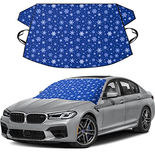 EcoNour Windshield Cover for Ice and Snow | Tough 600D Polyester Printed Fabric Windshield Frost Cover for Any Weather | Water EcoNour Windshield Cover for Ice and Snow | Tough 600D Polyester Printed Fabric Windshield Frost Cover for Any Weather | Water