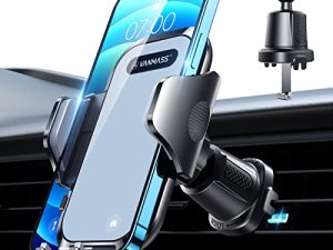 VANMASS [2022 Latest] Car Vent Phone Mount [Super Steel-Hook] Air Vent Holder Clip Sturdiest Shockproof Universal Mobile Cell Phone Mount Handsfree Stand Cradle for iPhone 14 13 Samsung Galaxy Grey