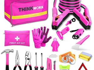 THINKWORK Car Emergency Kit for Teen Girl and Lady's Gifts