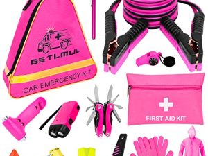 GETLMUL Pink Car Emergency Kit