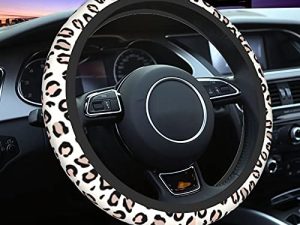 Leopard Print Steering Wheel Covers for Car
