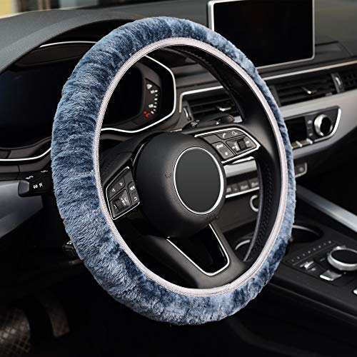 KAFEEK Elastic Long Microfiber Plush Steering Wheel Cover for Winter Warm KAFEEK Elastic Long Microfiber Plush Steering Wheel Cover for Winter Warm