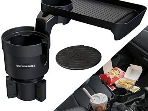 Car Cup Holder Tray with Expandable Base Compatible with Yeti 20/26/30 oz Hydro Flasks 32/40 oz Camelbak 32/40 oz and Other Bottles in 3.4"-3.8"