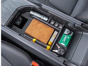TOPINSTALL Center Console Tray Compatible with 2018-2023 Toyota Camry XLE XSE and 2020-2023 Camry LE SE with Dual USB Ports
