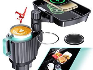 OFY Car Cup Holder Expander with 15W Max Fast Wireless Charging Tray