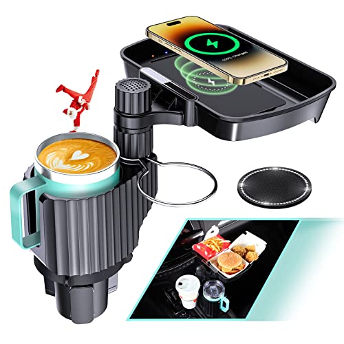 OFY Car Cup Holder Expander with 15W Max Fast Wireless Charging Tray OFY Car Cup Holder Expander with 15W Max Fast Wireless Charging Tray
