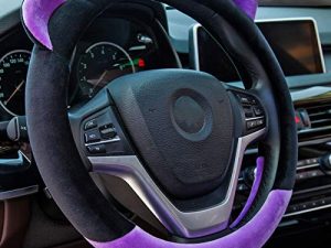 ChuLian Cute Winter Warm Plush Auto Car Steering Wheel Cover for Women Girls