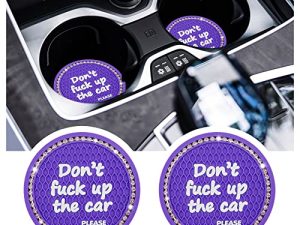 Junecarp 2 Pack Car Cup Holder Coaster