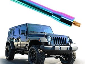 KSaAuto Antenna for Jeep Wrangler JK JT Gladiator Rubicon Sahara 2007-2023 | 5 Inch Car Radio Antenna Replacement | Jeep Accessories Designed for Optimized AM FM Radio Signal Reception