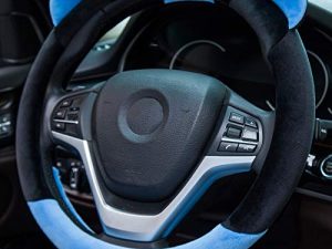 ChuLian Cute Winter Warm Plush Auto Car Steering Wheel Cover for Women Girls