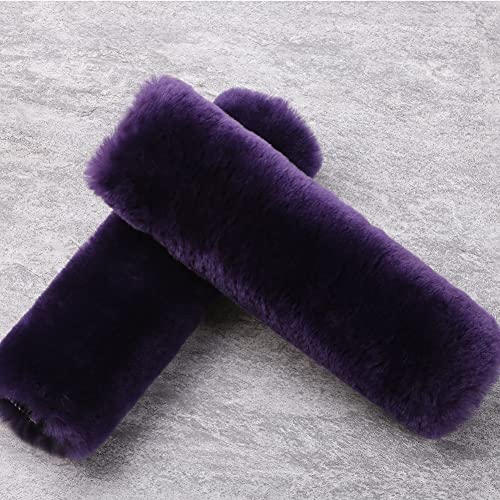 OGLAND 2 Pack Natural Fur Comfort Auto Authentic Sheepskin Car Seat Belt Pads for Adults OGLAND 2 Pack Natural Fur Comfort Auto Authentic Sheepskin Car Seat Belt Pads for Adults