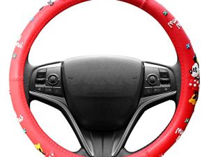 Finex Silicone Minnie Mouse Auto Car Steering Wheel Cover - Red - Universal Fit
