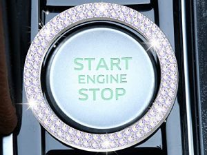 LivTee 1 PCS Crystal Double Rhinestone Car Engine Start Stop Decoration Ring