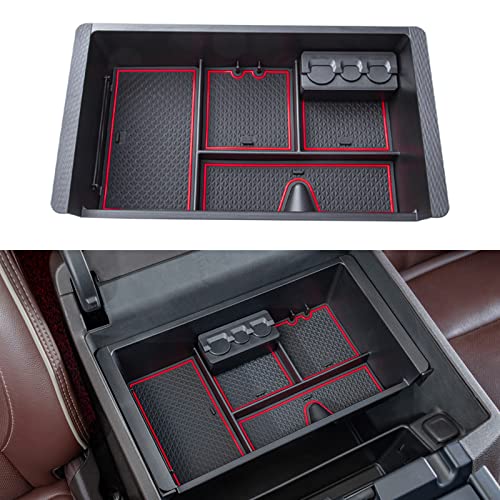 JKCOVER Compatible with Chevy Silverado/GMC Sierra 2014-2018 and Chevy Tahoe Suburban/GMC Yukon 2015-2020 Center Console Organizer Tray Accessories-Full Console w/Bucket Seats ONLY - (Red Trim) JKCOVER Compatible with Chevy Silverado/GMC Sierra 2014-2018 and Chevy Tahoe Suburban/GMC Yukon 2015-2020 Center Console Organizer Tray Accessories-Full Console w/Bucket Seats ONLY - (Red Trim)