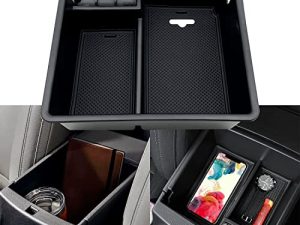 JOJOMARK Compatible with Ford Ranger 2019 2020 2021 2022 Accessories Center Console Organizer Interior Storage Box Armrest Secondary Storage Tray