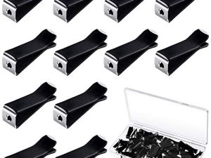 60 Pieces Square Head Car Vent Clips Air Freshener Car Outlet Perfume Auto Air Conditioner Clips with 2 Storage Boxes for Office Home Car (Black
