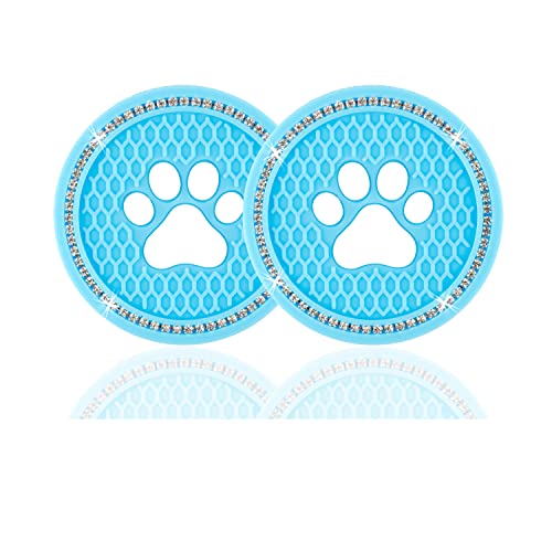 JUSTTOP 2PCS Bling Crystal Paw Car Cup Holder Coaster JUSTTOP 2PCS Bling Crystal Paw Car Cup Holder Coaster