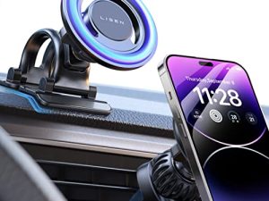 LISEN Fits MagSafe Car Mount for iPhone Strong Magnetic Phone Holder for Car Vent Dashboard HandsFree iPhone Car Mount Holder Car Accessories for MagSafe iPhone 14 Pro Plus 12/13 All Phones Tablets