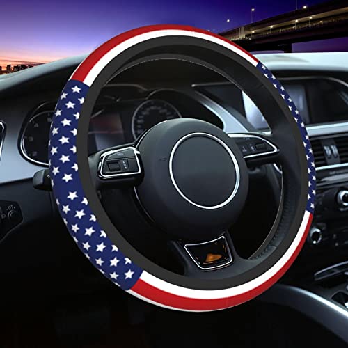 American Flag Steering Wheel Cover Universal 15 Inch Cute Car Accessories Protector for Women Men Girls American Flag Steering Wheel Cover Universal 15 Inch Cute Car Accessories Protector for Women Men Girls