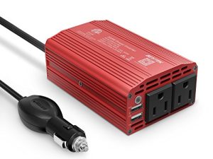 BESTEK 300W Power Inverter DC 12V to 110V AC Car Inverter with 4.2A Dual USB Car Adapter