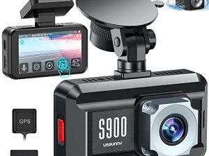 Dash Cam Front 4K and Rear 1080P Ussunny Dual Dash Camera for Cars with 3-inch Touchscreen