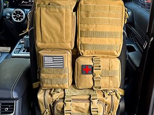Molle Car Seat Back Organizer Tactical Seat Back Organizer with 5 Molle Pouch