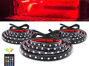Nilight 3PCS 60 Inch RGB Truck Bed Light Strip Kit 270 LED Neon Accent Lights with RF Remote On Off Switch Splitter Extension Cable for Cargo Pickup Truck Camper RV SUV Boat