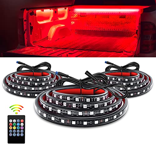 Nilight 3PCS 60 Inch RGB Truck Bed Light Strip Kit 270 LED Neon Accent Lights with RF Remote On Off Switch Splitter Extension Cable for Cargo Pickup Truck Camper RV SUV Boat Nilight 3PCS 60 Inch RGB Truck Bed Light Strip Kit 270 LED Neon Accent Lights with RF Remote On Off Switch Splitter Extension Cable for Cargo Pickup Truck Camper RV SUV Boat