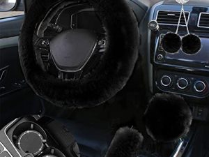 ZXGHIJJ Fluffy Car Accessories Set