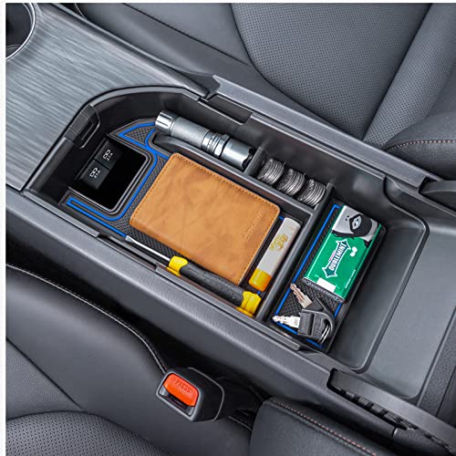 TOPINSTALL Blue Center Console Tray Compatible with 2018-2023 Toyota Camry XLE XSE and 2020-2023 Camry LE SE with Dual USB Ports TOPINSTALL Blue Center Console Tray Compatible with 2018-2023 Toyota Camry XLE XSE and 2020-2023 Camry LE SE with Dual USB Ports