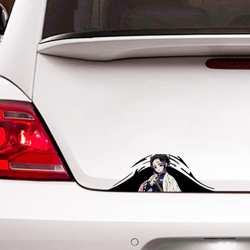 EARLFAMILY 5.1'' for Shinobu Demon Slayer Funny Car Sticker Motorcycle Laptop Bumper Decal Vinyl Car Accessoires Waterproof EARLFAMILY 5.1'' for Shinobu Demon Slayer Funny Car Sticker Motorcycle Laptop Bumper Decal Vinyl Car Accessoires Waterproof