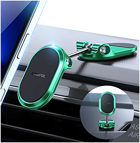 Magnetic Phone Holder for Car Metal Multi-Functional 6X Magnets Cell Phone Mount Double 360° Rotation Desk Phone Holder Magnet Car Mount Suitable for Dashboard Screens Compatible with All Phone Green Magnetic Phone Holder for Car Metal Multi-Functional 6X Magnets Cell Phone Mount Double 360° Rotation Desk Phone Holder Magnet Car Mount Suitable for Dashboard Screens Compatible with All Phone Green