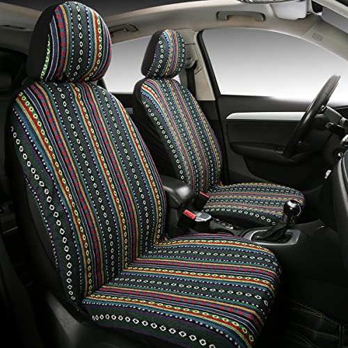 PONYJOYUP Baja Saddle Blanket Car Seat Covers 4PCS Front PONYJOYUP Baja Saddle Blanket Car Seat Covers 4PCS Front