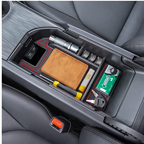 TOPINSTALL Red Center Console Organizer Compatible with 2018-2023 Toyota Camry XLE XSE and 2020-2023 Camry LE SE with Dual USB Ports TOPINSTALL Red Center Console Organizer Compatible with 2018-2023 Toyota Camry XLE XSE and 2020-2023 Camry LE SE with Dual USB Ports