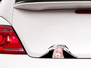 EARLFAMILY 5.1'' Funny Car Stickers for Darling in The Fanxx Anime Open Style Car Bumper Decal Campervan JDM RV Accessoires