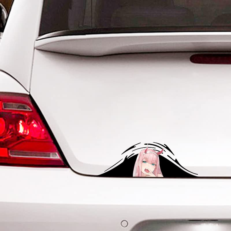 EARLFAMILY 5.1'' Funny Car Stickers for Darling in The Fanxx Anime Open Style Car Bumper Decal Campervan JDM RV Accessoires EARLFAMILY 5.1'' Funny Car Stickers for Darling in The Fanxx Anime Open Style Car Bumper Decal Campervan JDM RV Accessoires