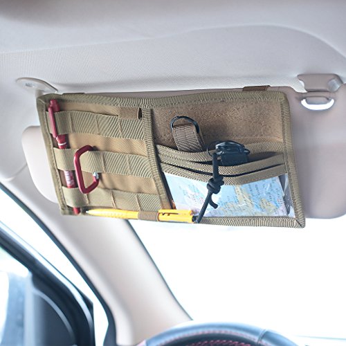 LIVIQILY Tactical Molle Vehicle Visor Panel Truck Car Sun Visor Organizer Holder Pouch Sunshade Storage Bag LIVIQILY Tactical Molle Vehicle Visor Panel Truck Car Sun Visor Organizer Holder Pouch Sunshade Storage Bag