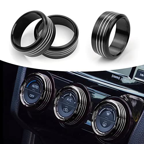 For Subaru AC Knob Cover Accessory Center Console Switch Volume Temp Control Button Ring Trim Compatible with Forester 2014-2018 For Subaru AC Knob Cover Accessory Center Console Switch Volume Temp Control Button Ring Trim Compatible with Forester 2014-2018