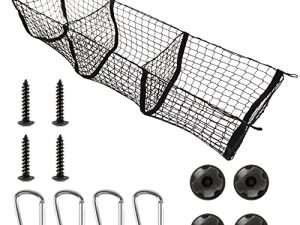 Amiss 3 Pocket Cargo Net Trunk Bed Organizer