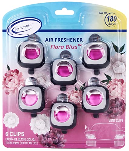 Air Jungles Flora Bliss Scent Car Air Freshener Clip Air Jungles Flora Bliss Scent Car Air Freshener Clip