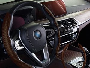Carbon Fiber Steering Wheel Cover for Women&Man