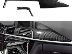 Car Dashboard Cover Panel Sticker Carbon Color ABS Decal Trim fits for BMW 3 4 Series F30 F31 F34 3GT F32 F33 F36 Accessories